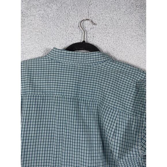Columbia Mens Size M Long Sleeve Button Down Shirt Blue/Green Plaid - Picture 5 of 10